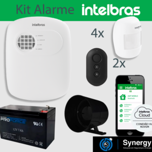 Kit de alarme residencial com 4 sensores de presença